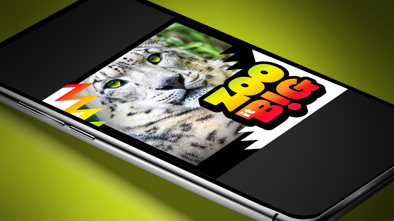 Niabi Zoo - Zoo it Big snop leopard ad on phone
