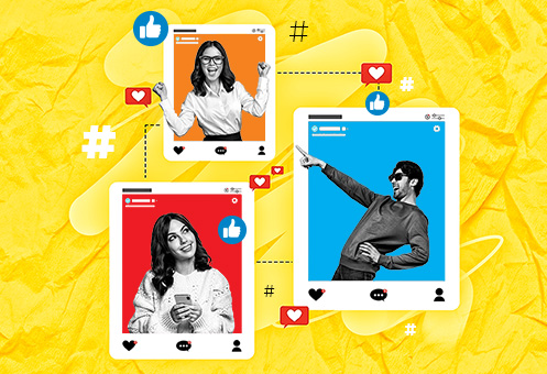 illustration of UGC social media image posts