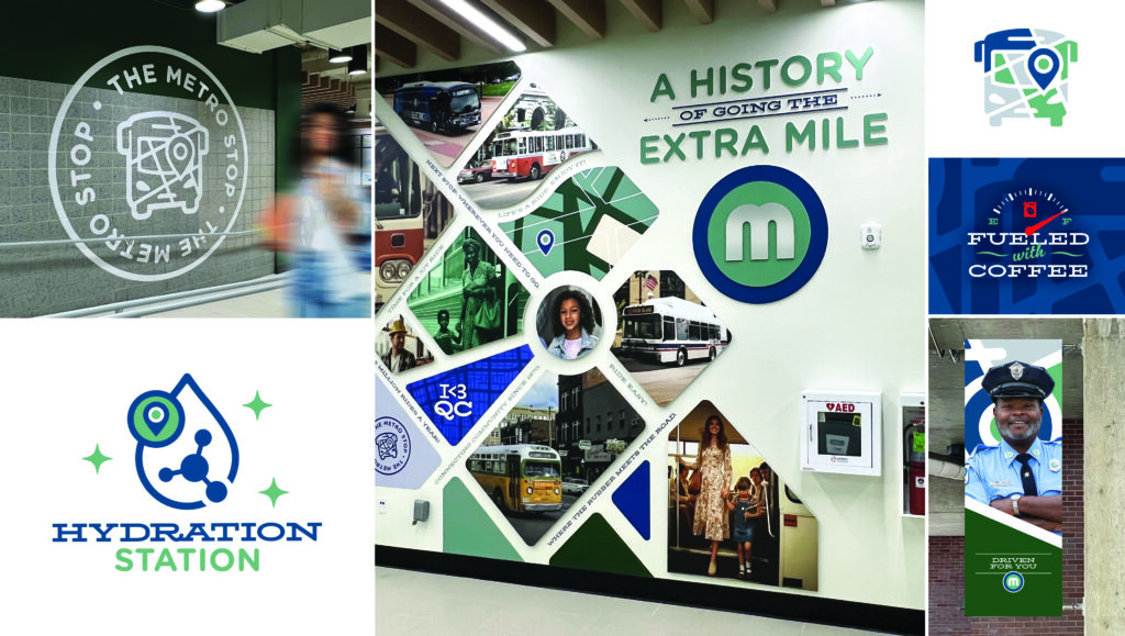 MetroLINK Centre Station Environmental Graphics from MindFire Communications