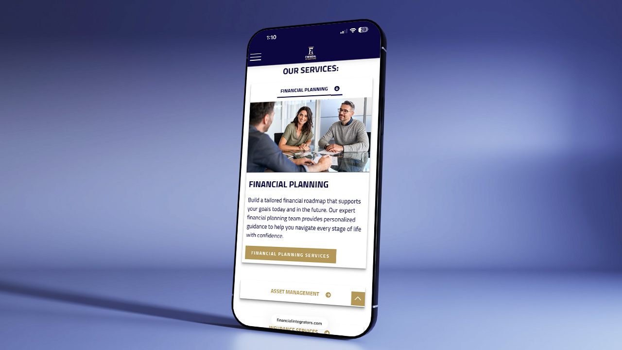 Financial Integrators website by MindFire Communicatons