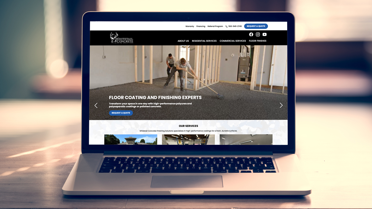 Whitetail Concrete Finishing Solutions website by MindFire Communicatons