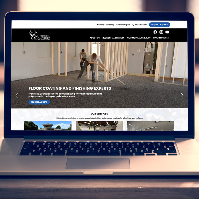 Whitetail Concrete Finishing Solutions website by MindFire Communicatons