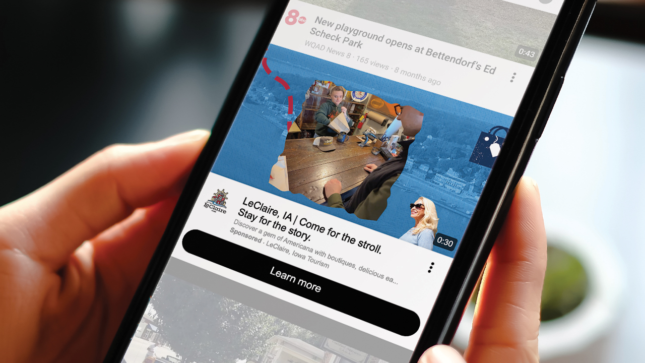 Visit LeClaire, Iowa digital media placement