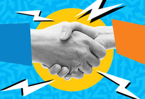 hanshake to illustrate trust building in content marketing